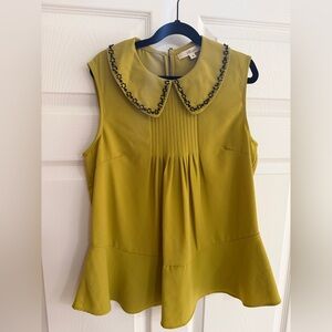 Celine Collar Mustard Top